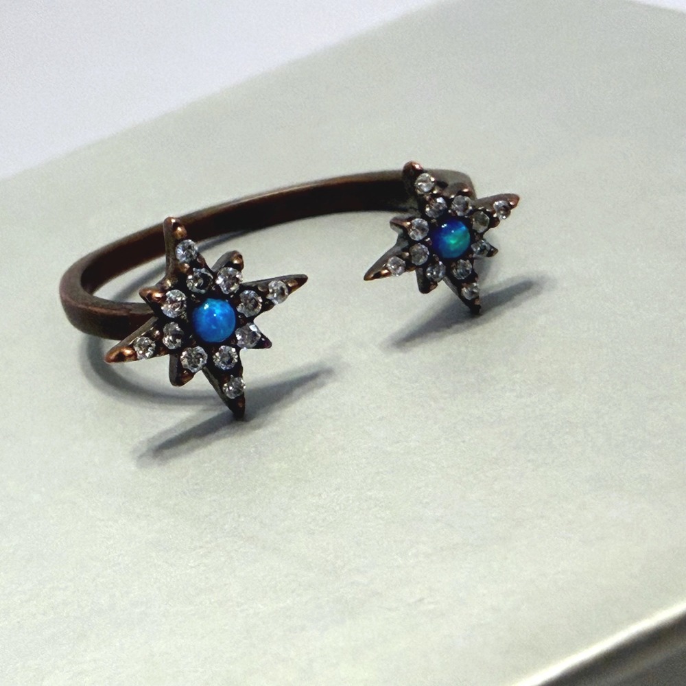 Taylor Swift Official Arcade Ring Bronze Starburst Blue Faux Opal Box Evermore